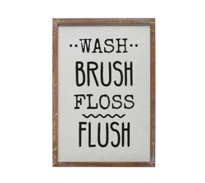 DF4763 Wash Brush Floss Sign