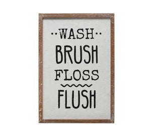 DF4763 Wash Brush Floss Sign