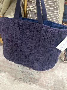Navy Yarn Purse