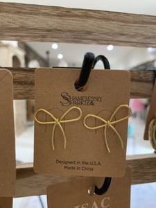 Gold Bow Earring