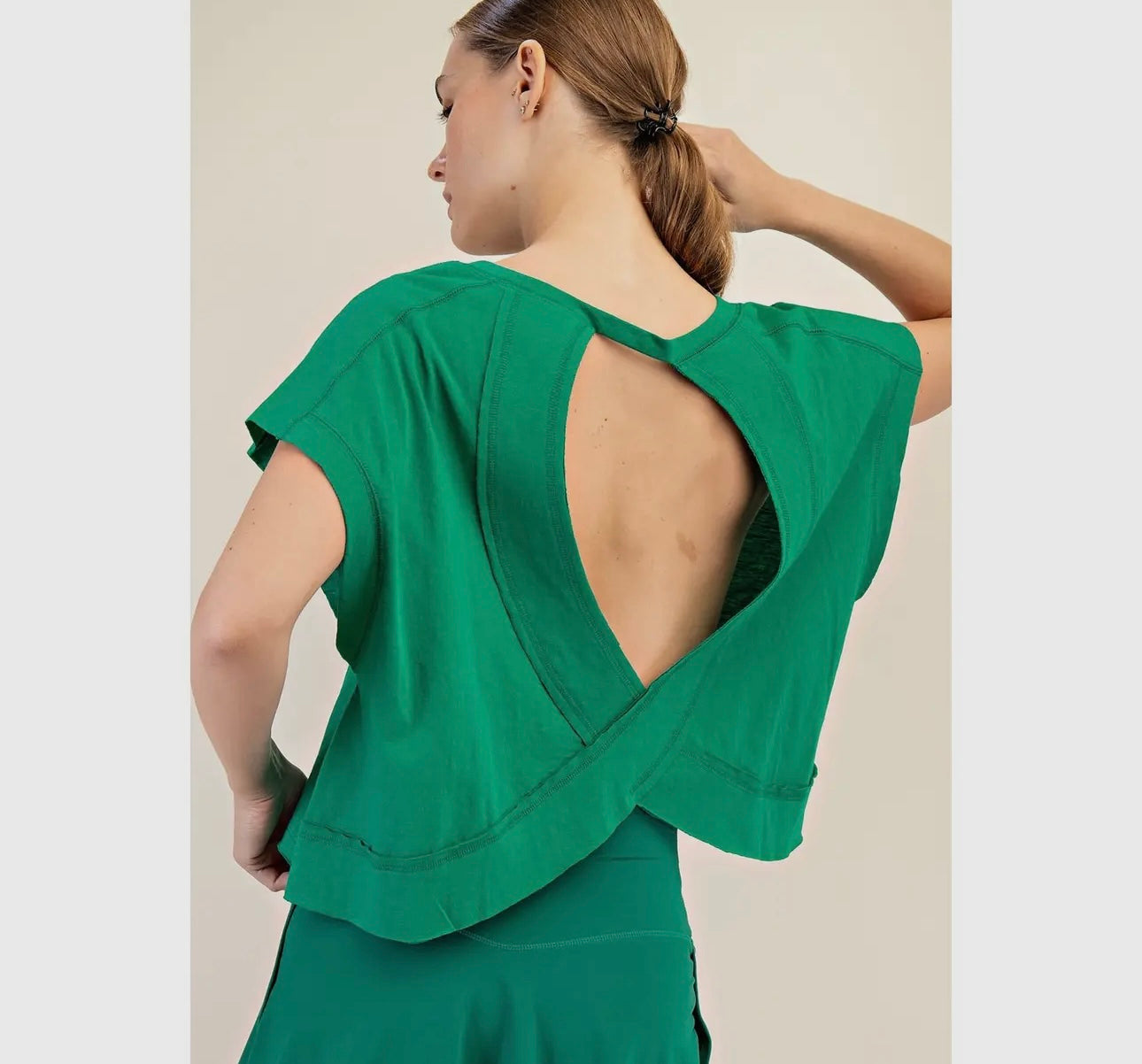 Rae Mode green open back