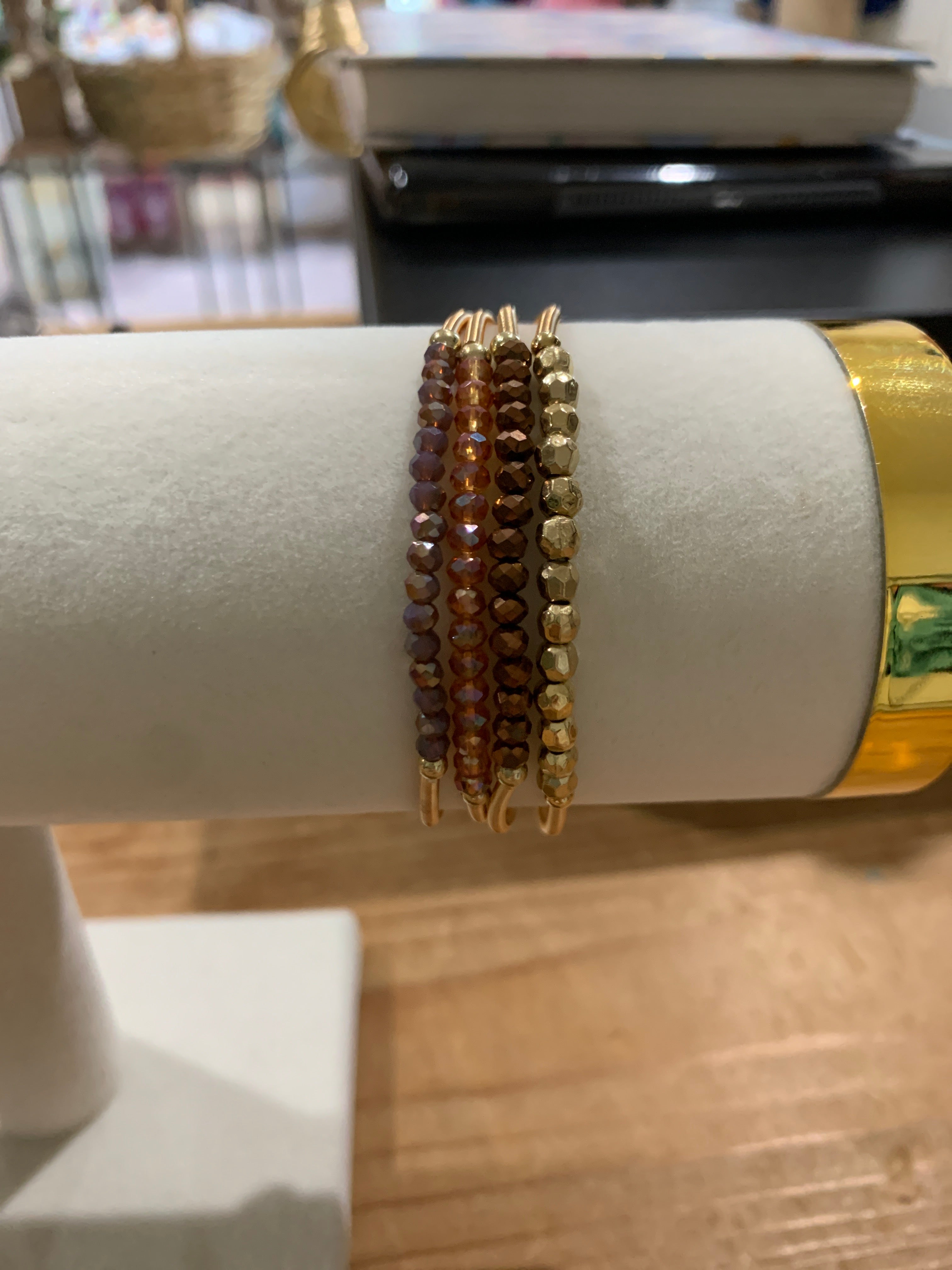 Gold Multicolor Beaded Set