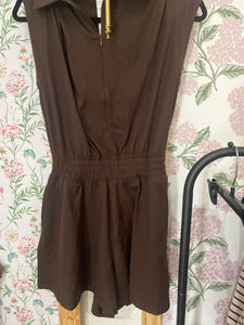 Sporty Romper- Deep Brown