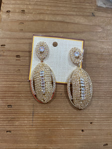 Football Gemmed Earrings