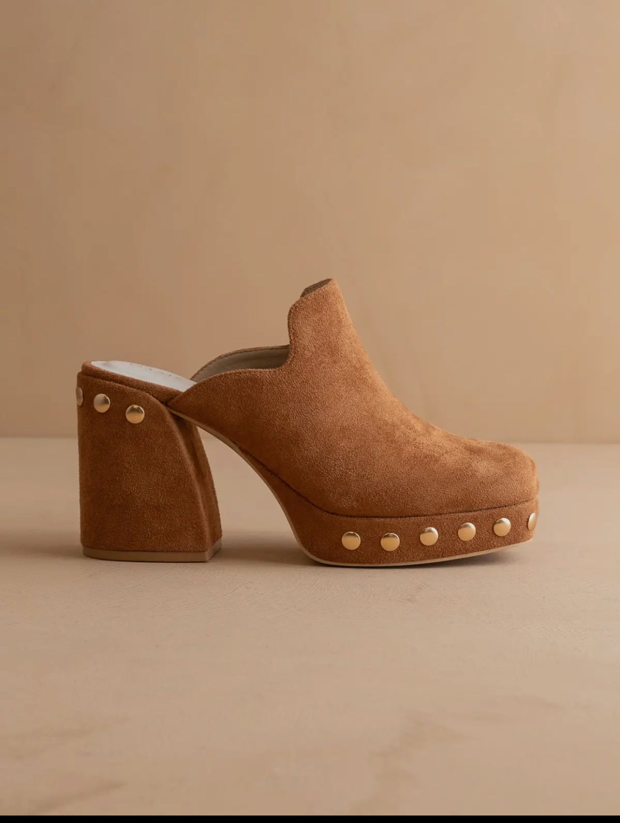 Suede Studded Mule