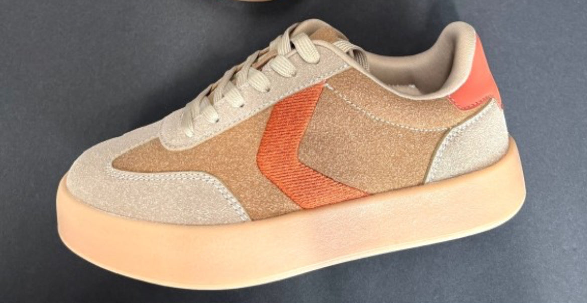 Camel & Orange Sneaker