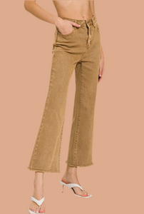 Frayed Crop Jeans- S M L XL