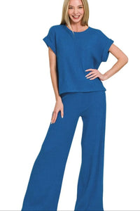 Rolled Sleeve Set- Blue S M L