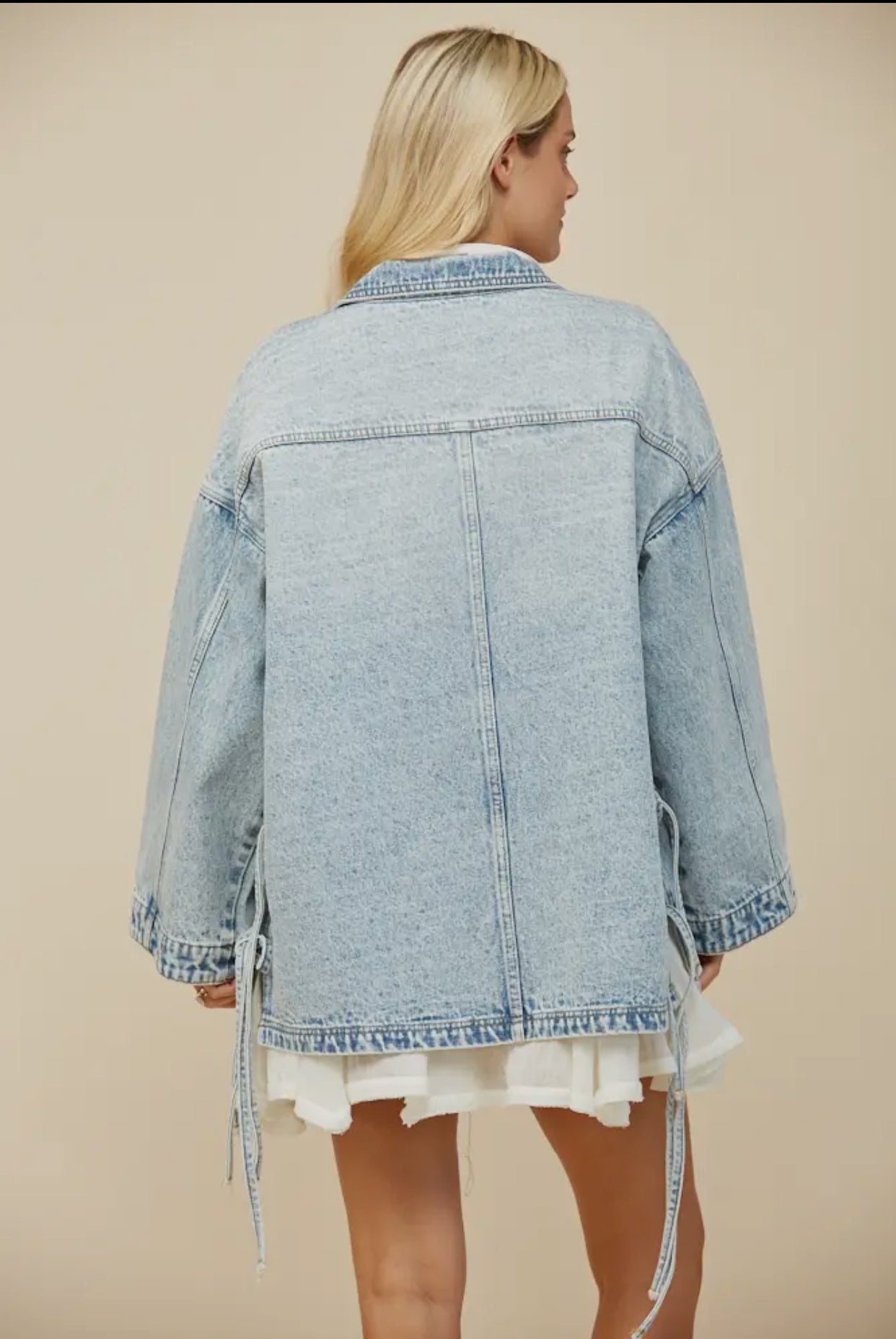 Side Tie Denim Jacket
