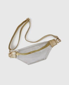 Clear & Gold Crossbody Bag