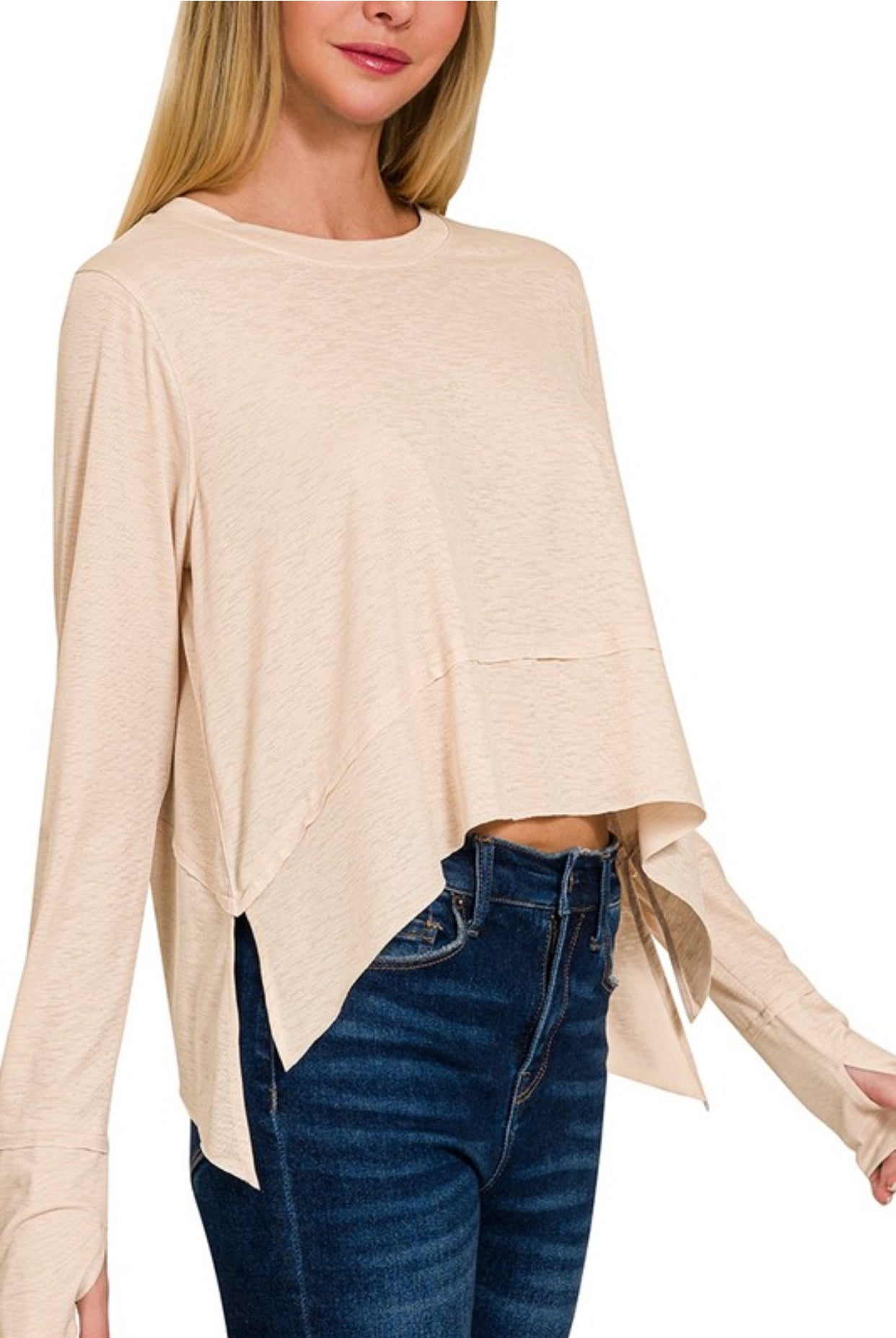 Side Slit Long Sleeve- S M L