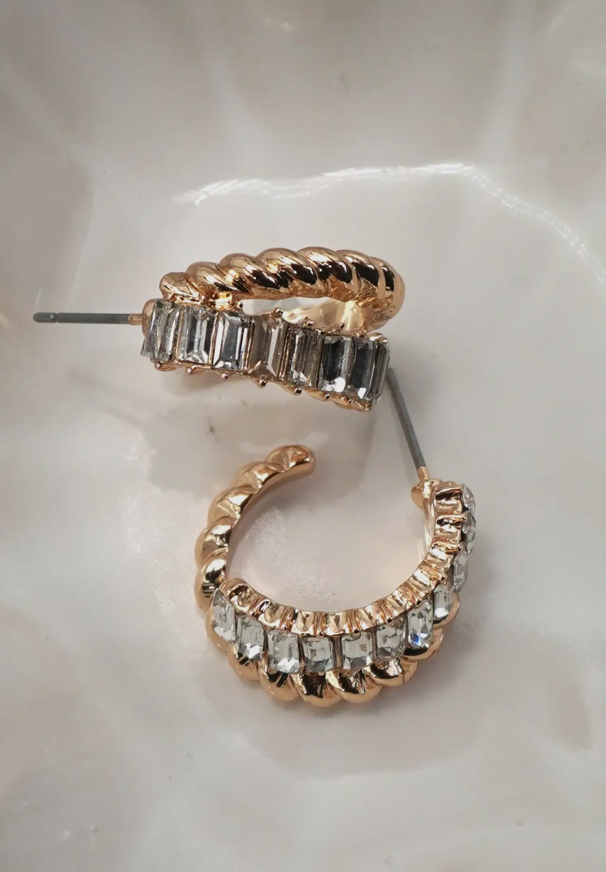 Gold Rhinestone Earrings