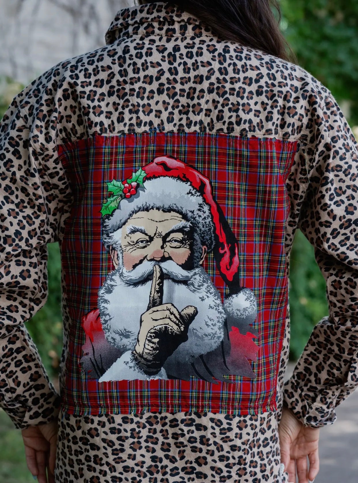Leopard Santa Button-up