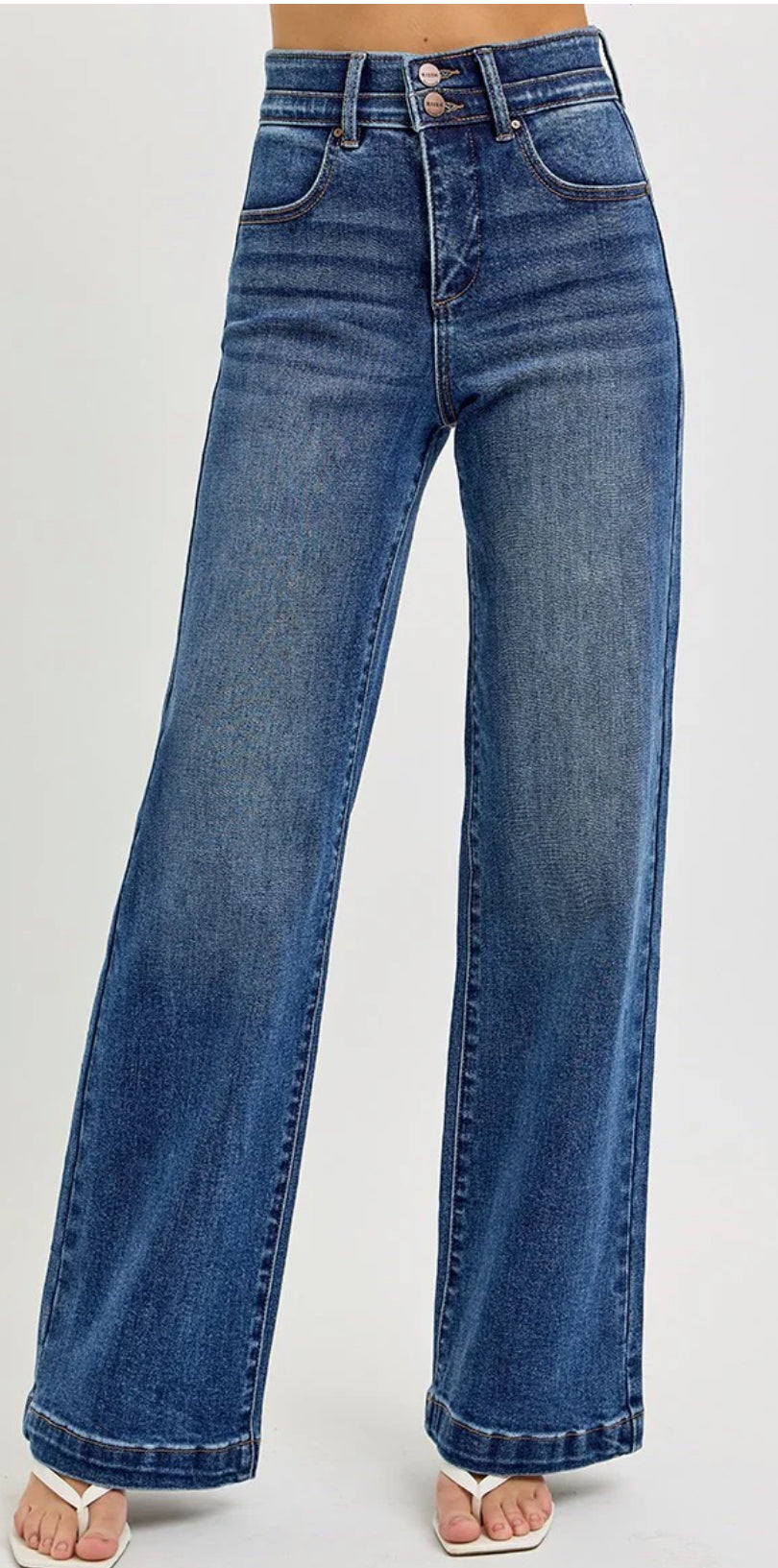 Risen Jeans- High Rise Double Waist