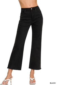 Frayed Crop Jeans- S M L XL