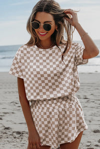 Tan Checkered Set