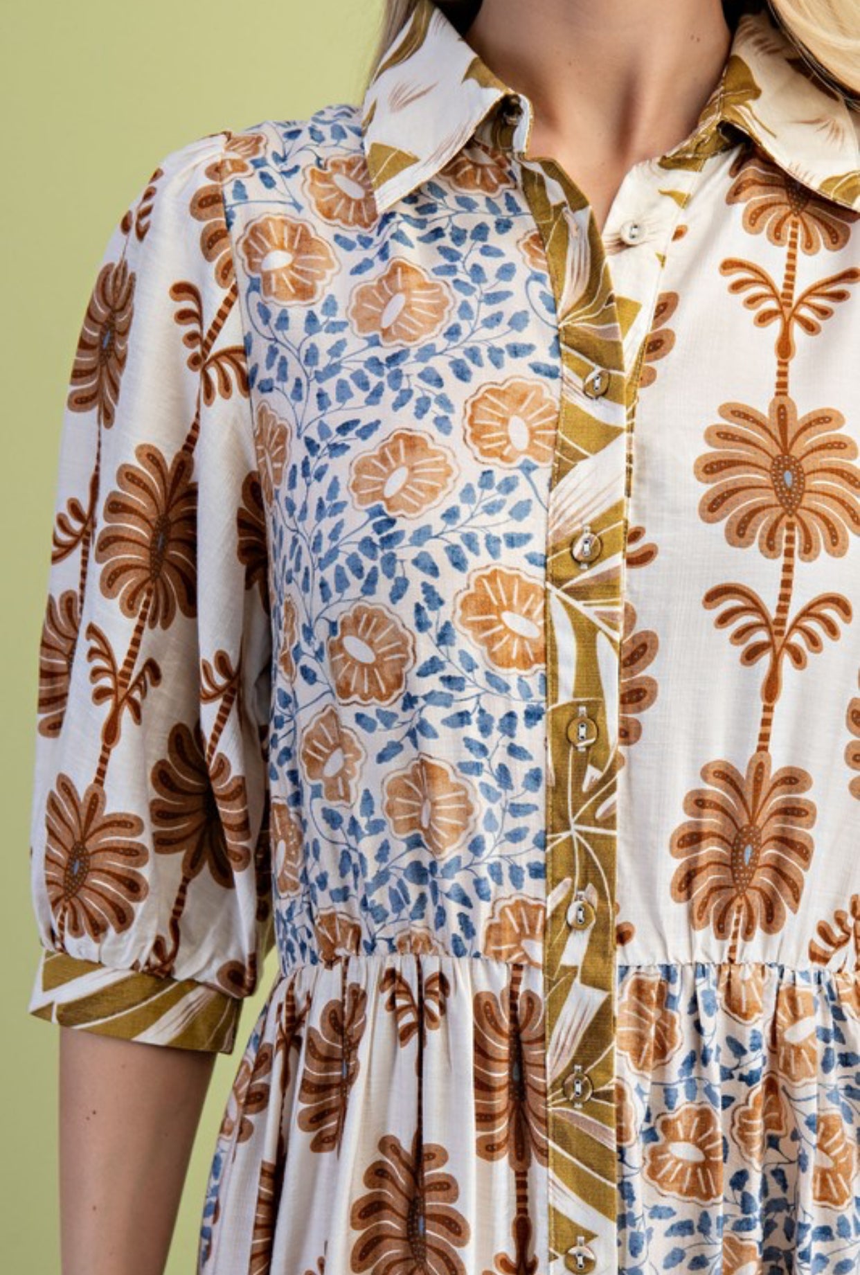 Fall Mix Pattern Dress- S M L