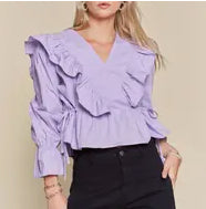 Lavender Ruffle Top