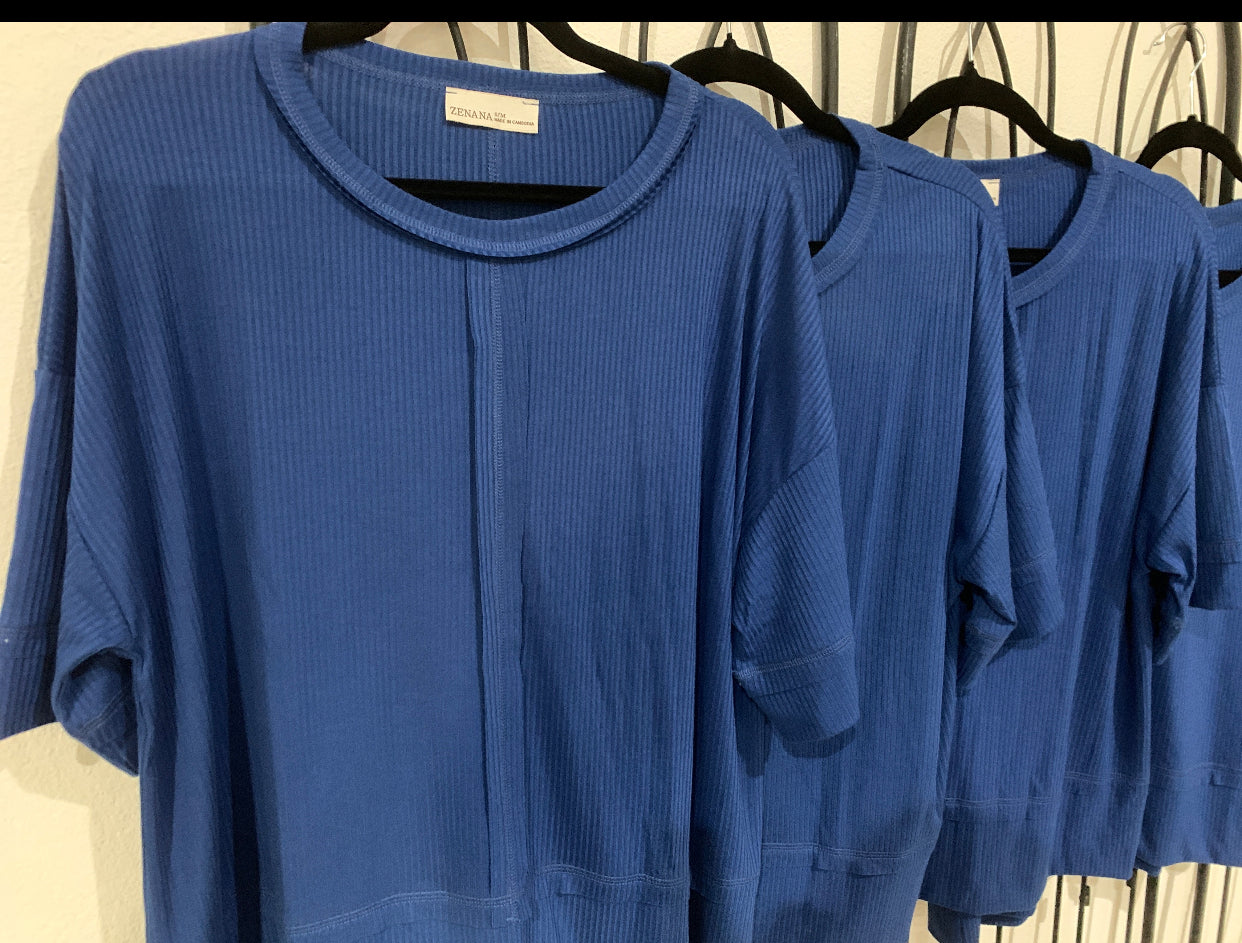 Ribbed V-Neck- S/M L/XL