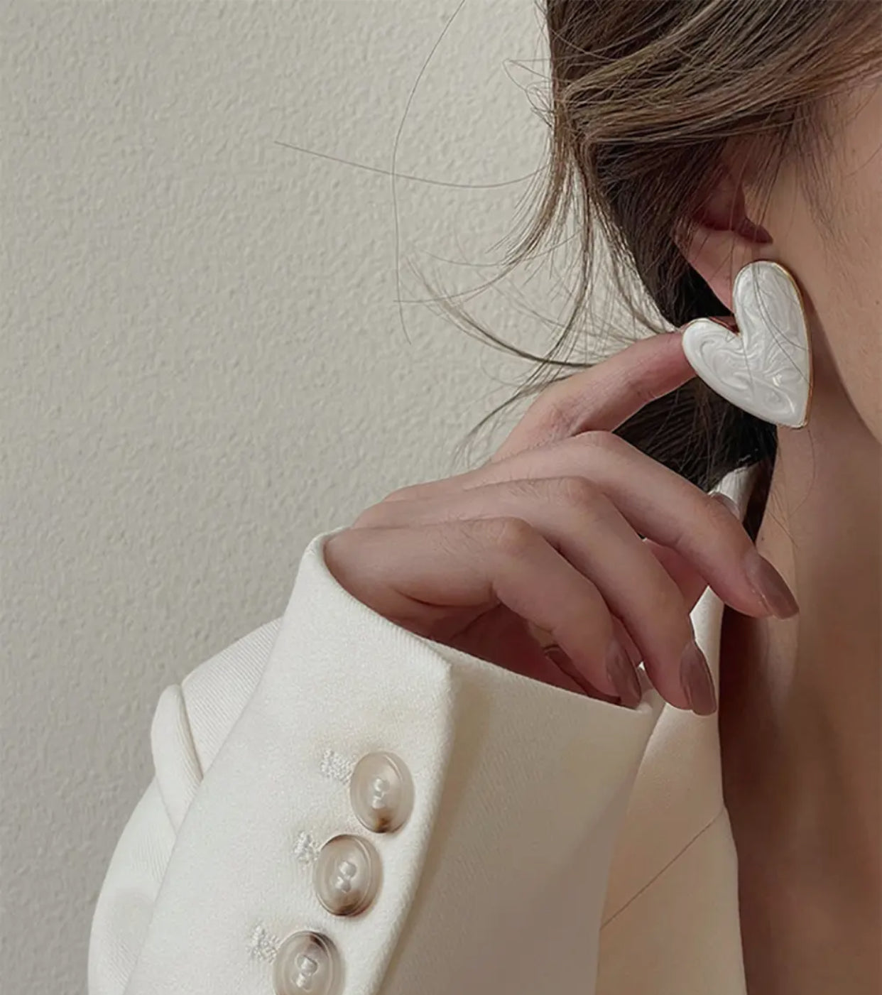 Glazed Heart Earring