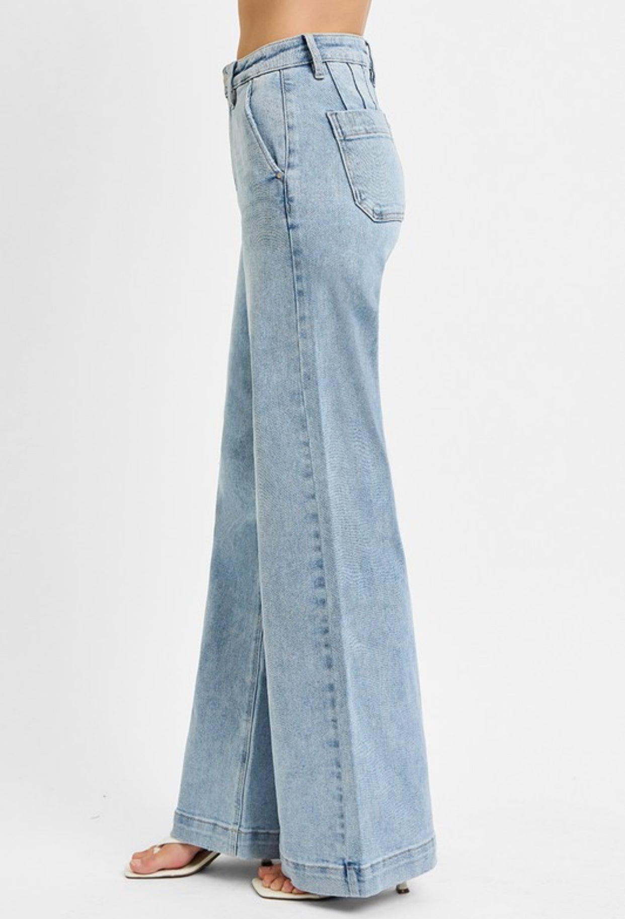 Risen High Rise Light Denim Jean