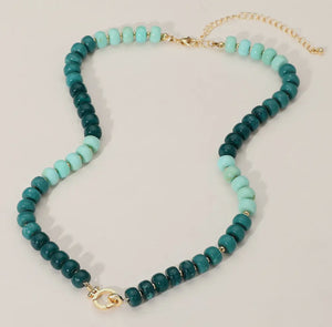 Agate Gemstone Necklace- Good Accent Middle