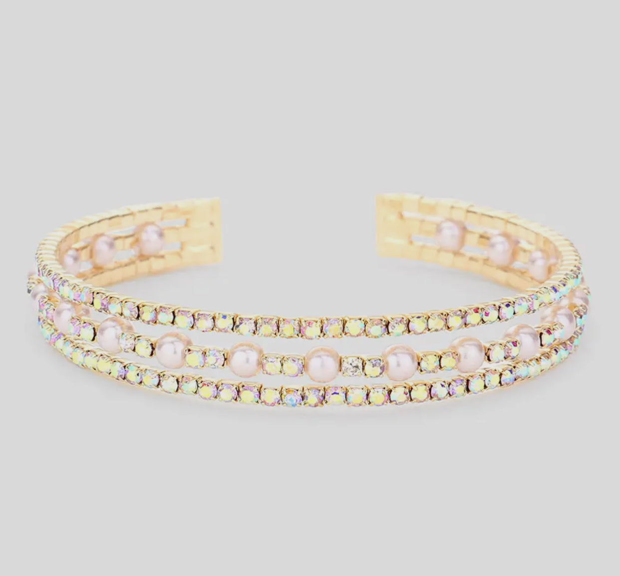 Gold Rhinestone Cuff