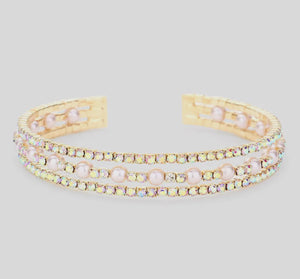 Gold Rhinestone Cuff