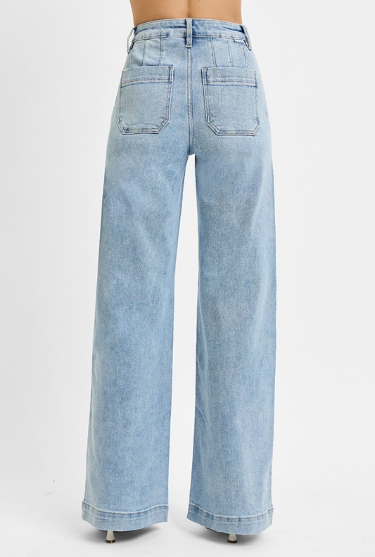 Risen High Rise Light Denim Jean