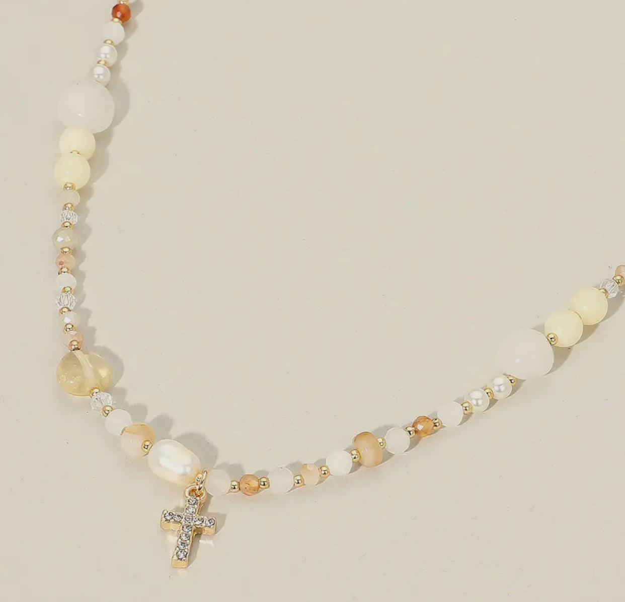 Beaded Cross Necklace