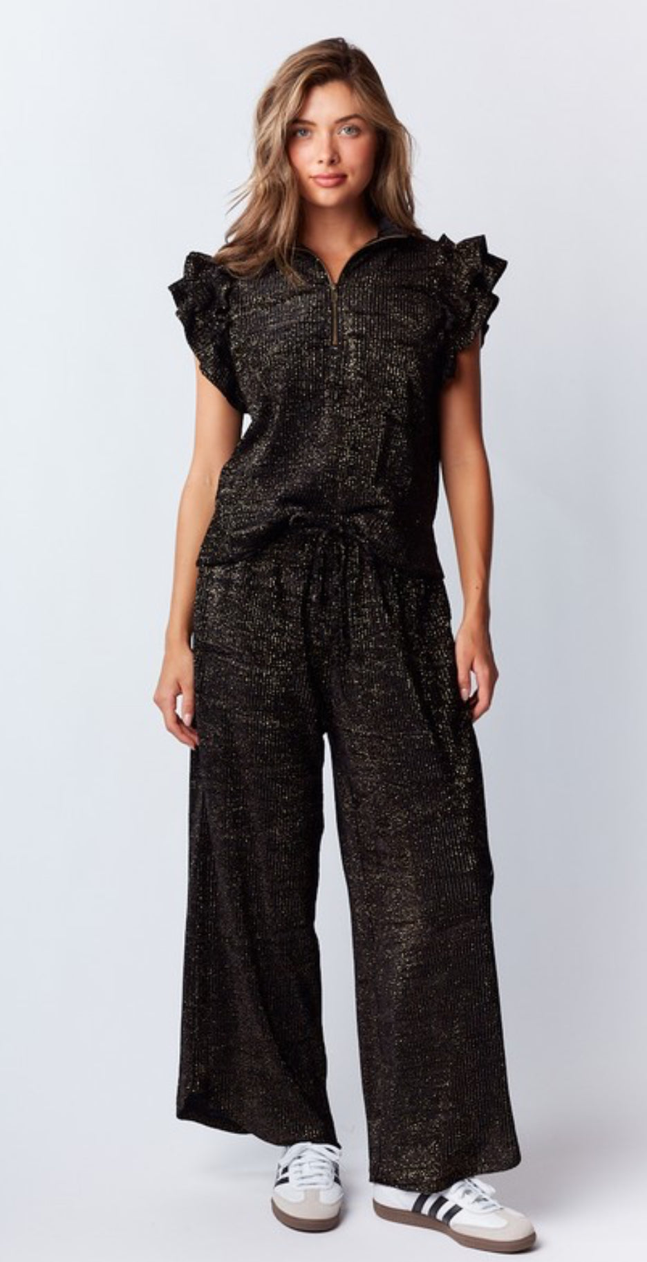 Black Glitter Knit Set