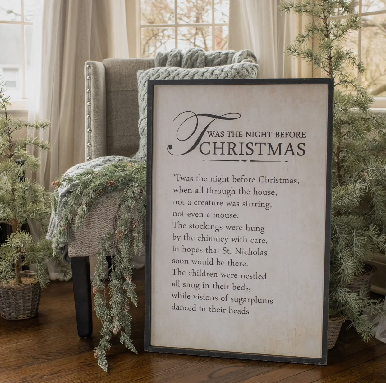 Night Before Christmas Sign
