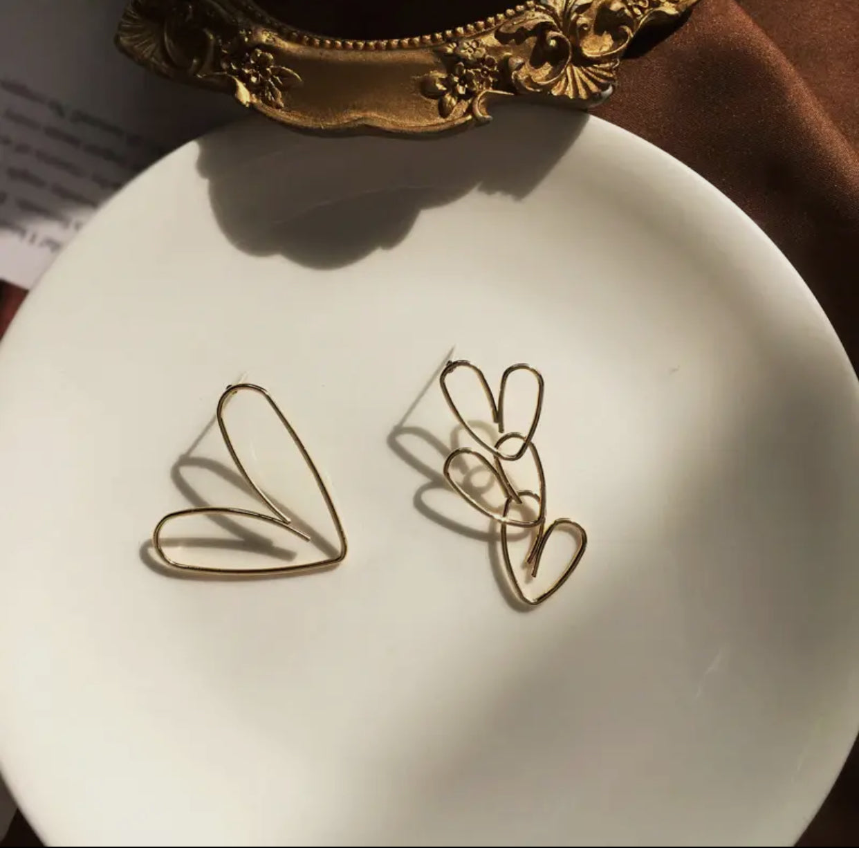 Asymmetrical Heart Earrings