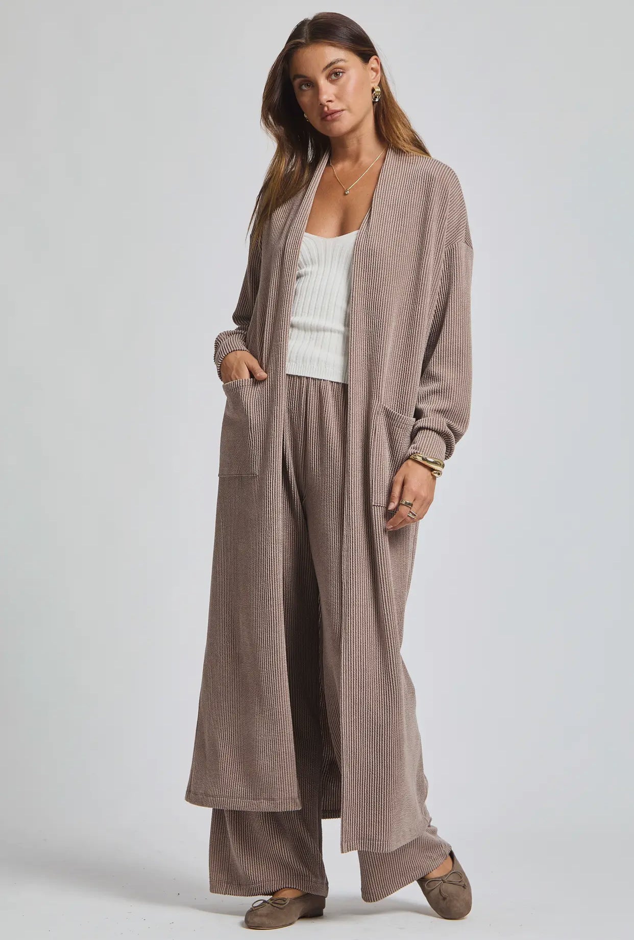 Tan Duster Set- S M L