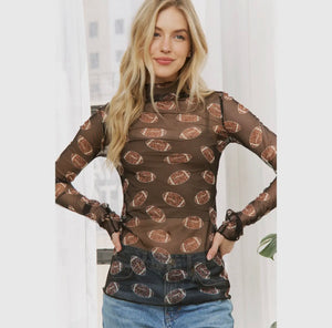 Mesh Football Top- S M L