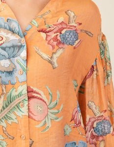 Coral Floral Top