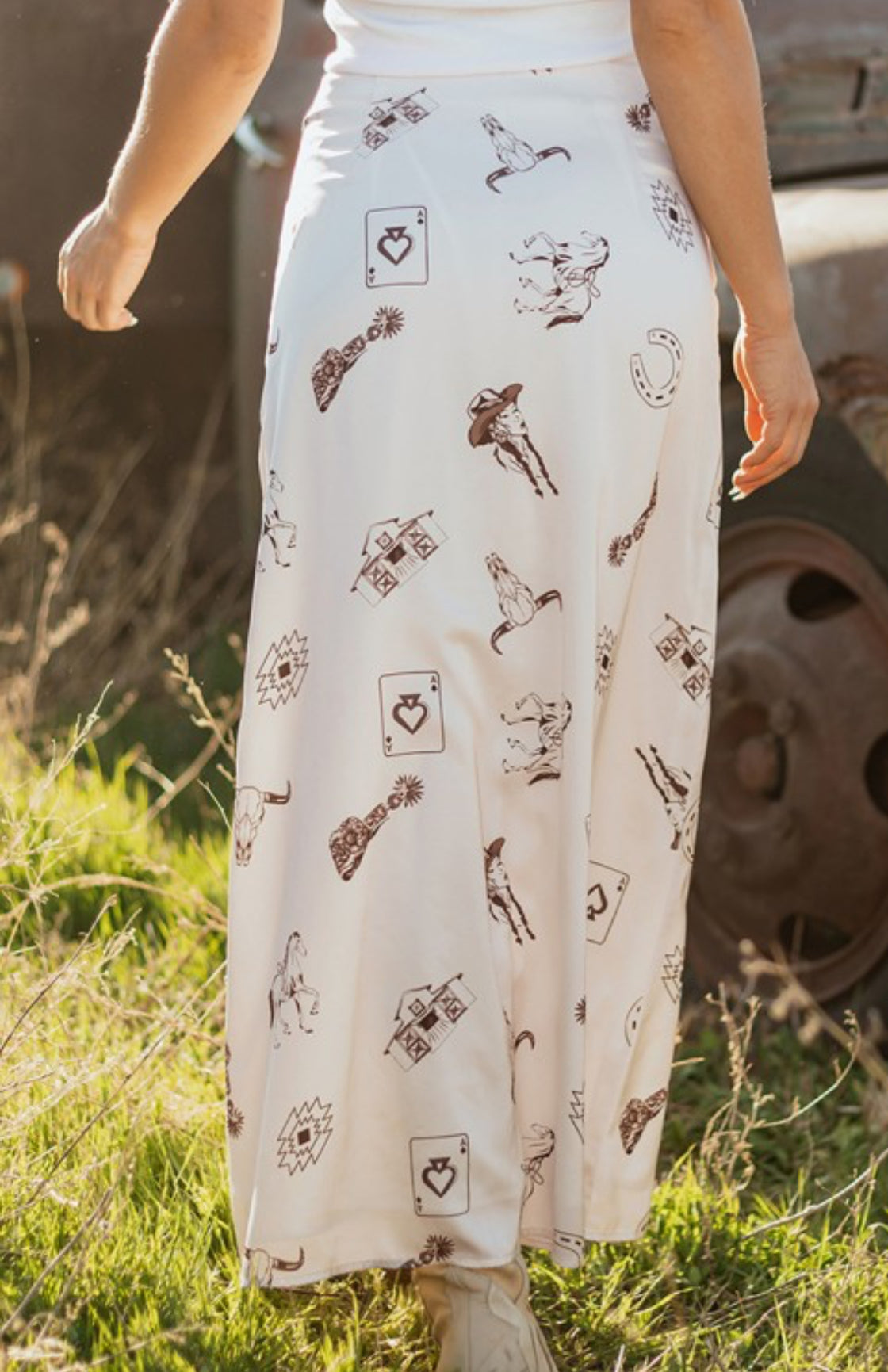 Western Print Skirt