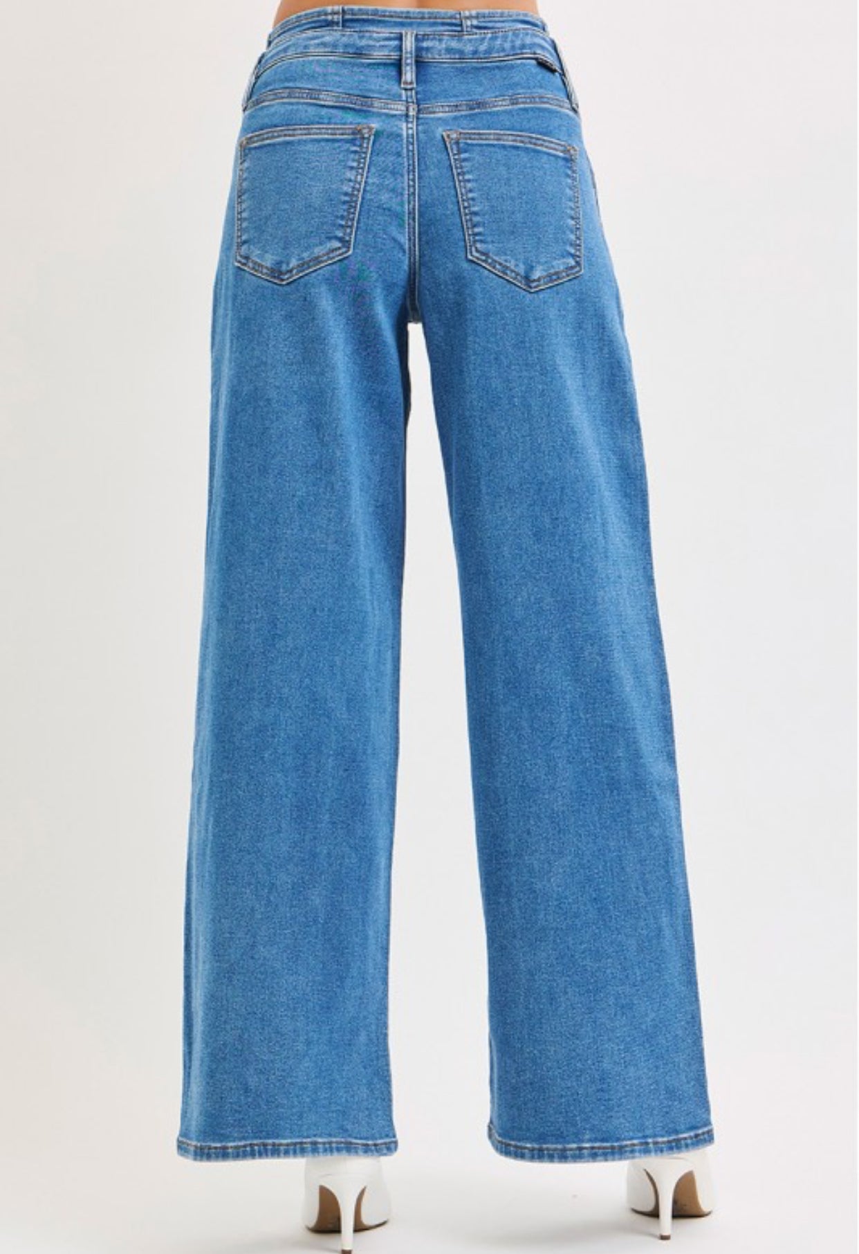 Risen Pleated Wide Leg Jean