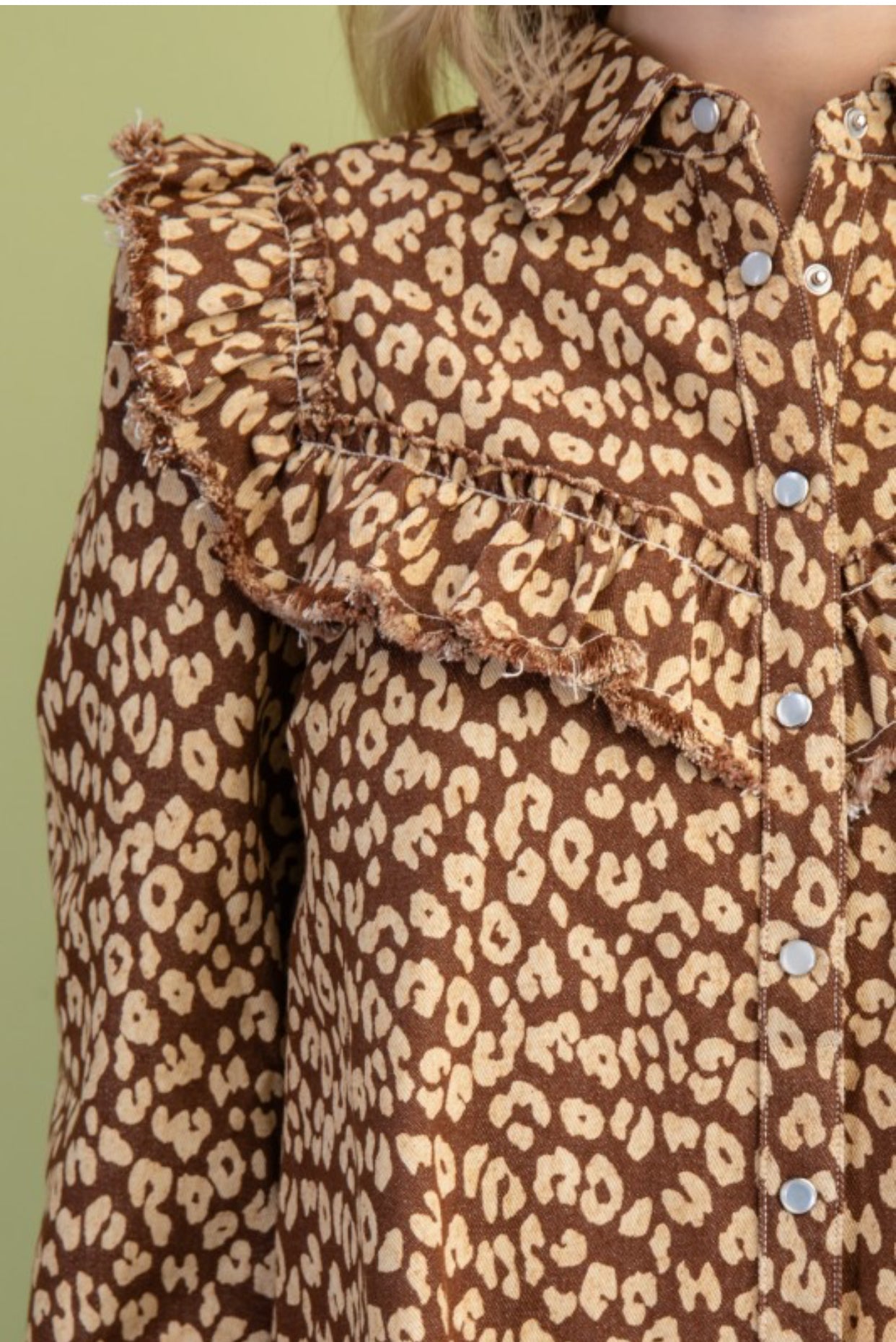 Brown Jean Leopard Dress- S M L