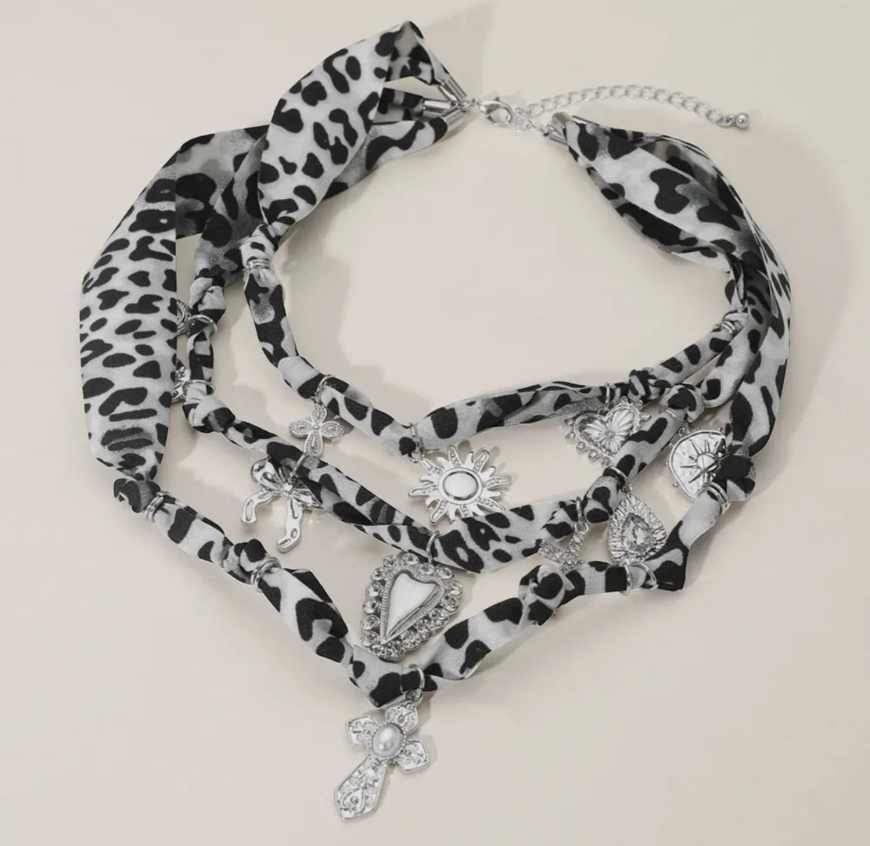 Leopard Scarf Necklace