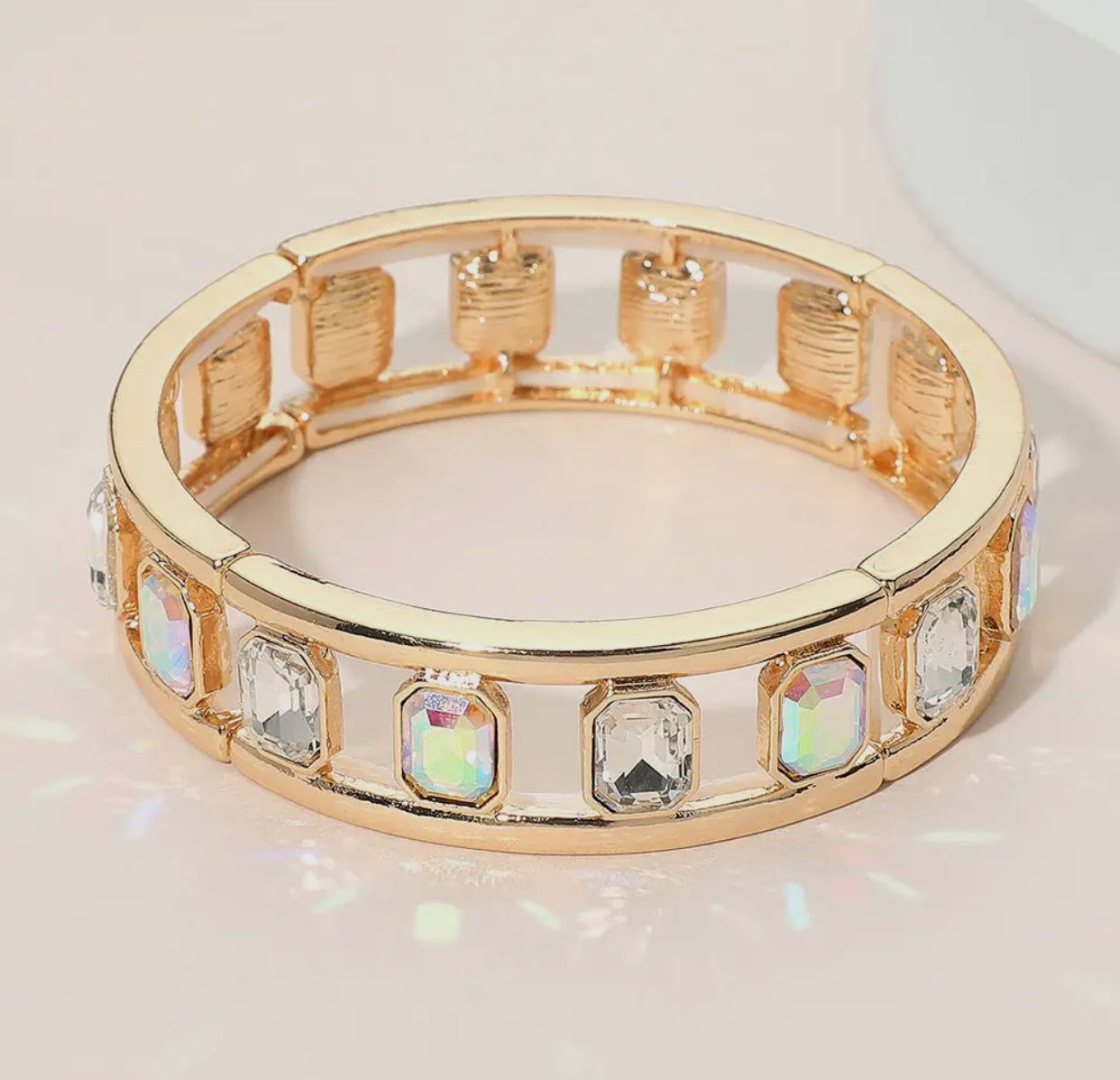 Gold Rhinestone Bangle