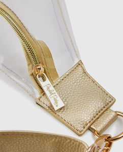 Clear & Gold Crossbody Bag