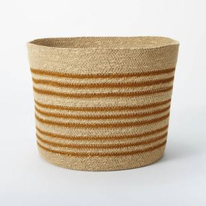 Small Soft Striped Seagrass Basket