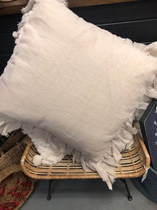 Ruffled Natural Pillow