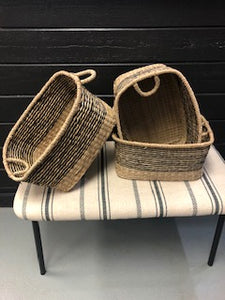 Woven Baskets Tan and Black