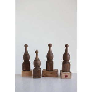 DF3480   Hand-Carved Reclaimed Wood Finials